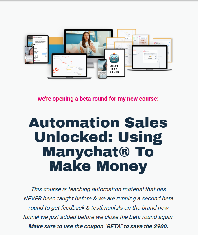 Maria Wendt – Automation Sales Unlocked Using Manychat To Make Money