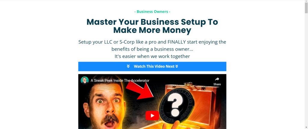 Evan Van Auken – Business Setup Accelerator