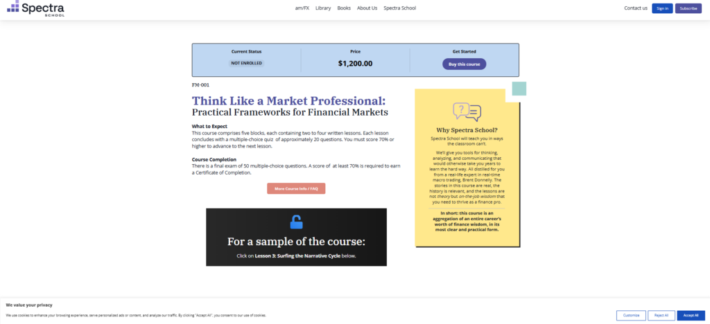 Spectra Markets – Think Like a Market Professional