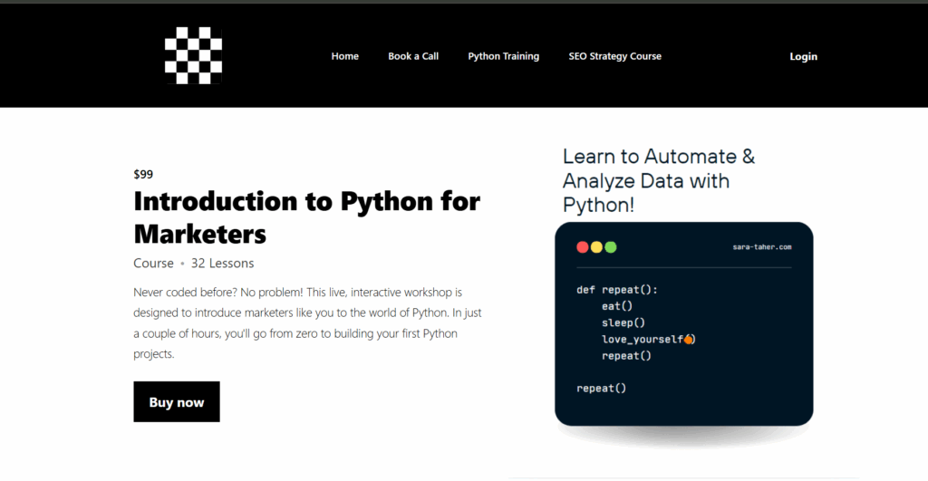 Sara Taher - SEO Riddler - Introduction to Python for Marketers