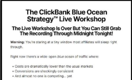 Duston McGroarty – The ClickBank Blue Ocean Strategy™ Live Workshop